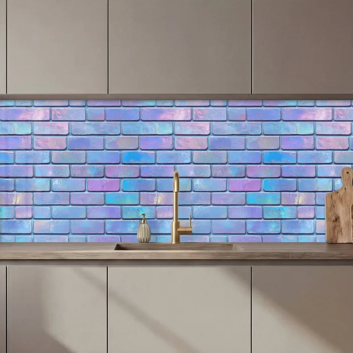 Paars - Blauwe - Muur keuken achterwand 2 middel 871 zz_3dshopping