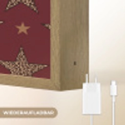 Sterren - Luipaardprint - Dream - Bordeaux Light Box met batterij (Wandlamp) middel -USP_websiteoplaadbaarDE
