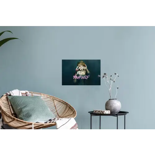 Vrouw - Roos - Quote Muursticker klein -plant
