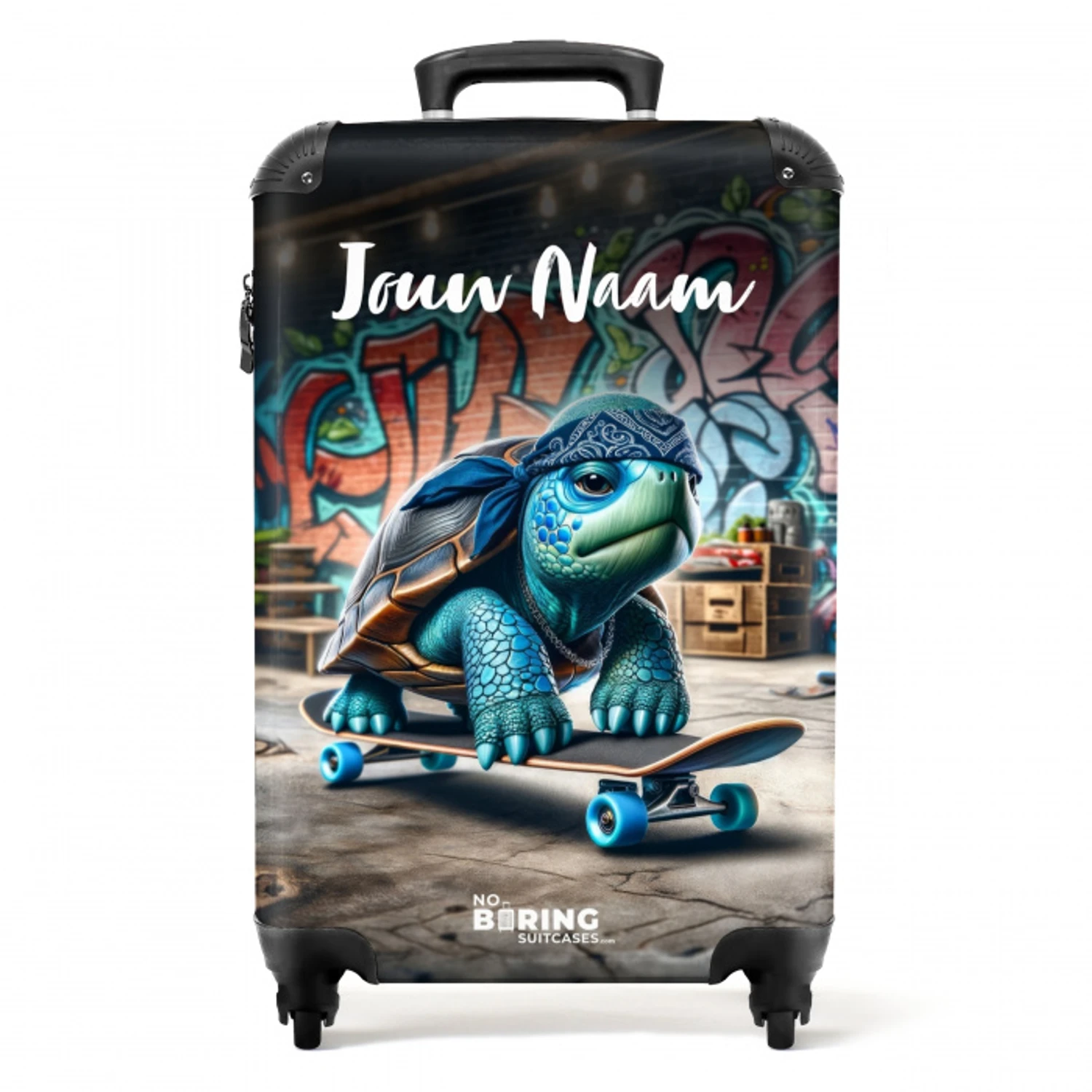 Skater schildpad NBS - Handbagage koffer - Kinderen Unisex middel -productfoto_recht