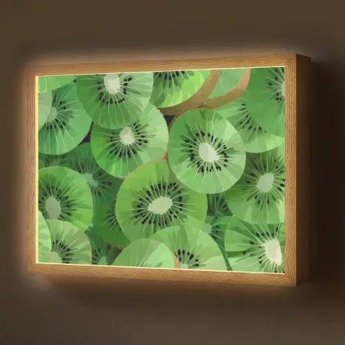Kiwi - Groen - Pitten Light Box met batterij (Wandlamp) middel -z3d_website