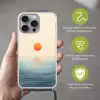 Zon - Oranje - Zee Hoesje iPhone 16 Pro Max met koord klein -sfeer2_NL