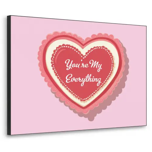 Liefde - Hart - Valentijn Textielframe zwart klein -3d