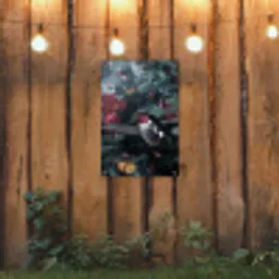 Kolibrie - Roze - Vlinders tuinposter los doek klein -sfeer1