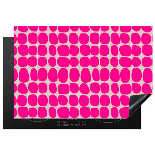 Stippen - Patroon - Roze Inductie beschermer vinyl 3mm klein 276 -3d