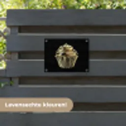 Cupcake - Eten - Goud - Zwart tuinposter los doek klein -sfeer3