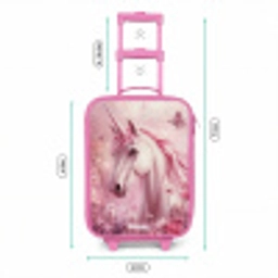 Eenhoorn - Roze - Vlinders - Bloemen Kinderkoffer - Roze klein -productfoto_formaten
