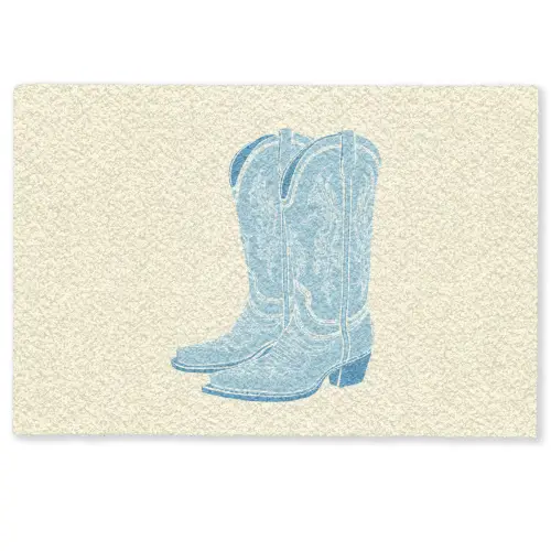 Illustratie - Cowboylaarzen - Patroon Deurmat klein -zkaufland3d