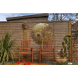 Planten - Natuur - Bloemen - Zon - Horizon Wandcirkel tuinposter met ringen klein -buiten3