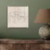 Wereldkaart - Simpel - Vliegtuig plexiglas 5mm klein -sfeer3