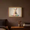Paashaas - Pastel - Eieren Light Box met batterij (Wandlamp) middel -sfeer4