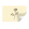 Illustratie - Zwart - Roos Muursticker klein -3d