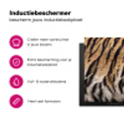 Tijgervacht - Klassiek - Zwart Inductie beschermer vinyl 3mm klein -wsfeer2_website