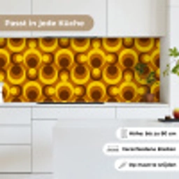 Patronen - Retro - Bruin - Geel keuken achterwand 2 middel 871 -sfeer4_DE