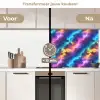 Storm - Bliksem - Regenboog keuken achterwand 2 middel 871 -voor-na2_NL