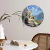 Trap - Huizen - Berglandschap - Zee Wandcirkel plexiglas klein -sfeer4