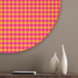 Modern - Stippen - Oranje Akoestische PET Vilt - Rond klein 838 -sfeer5_closeup