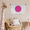Smiley - Roze - Stippen Wandkleed katoen klein -wsfeer5_kind