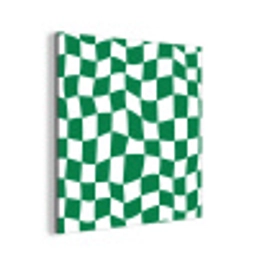 Schaakbord - Golvend - Groen aluminium wit klein 46 -3d