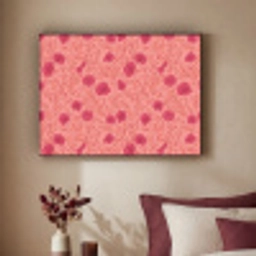Weidebloemen - Romantisch - Roze Textielframe zwart klein 947 -sfeer1