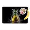 Ananas - Fruit - Water - Planten - Zwart Placemat vinyl groot -zzzproduct_Kitchenyeah-website