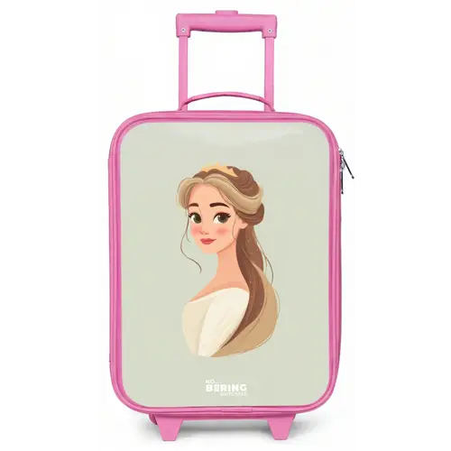 Prinses met een tiara - Groen Kinderkoffer - Roze klein -zz3dotto