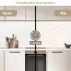 Patronen - Abstract - Beige - Geometrie keuken achterwand 2 middel 871 -voor-na2_NL