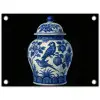 Pot - Delfts Blauw - Bloemen tuinposter los doek klein -3d