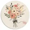 Bloemen - Quote - Beige - Lint Wandcirkel plexiglas klein -3d