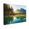 Meer - Bos - Bergen - Natuur - Zon - Landschap canvas 2cm klein -z3d