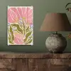 Bloemen - Bladeren - Abstract - Roze plexiglas 5mm klein -sfeer3
