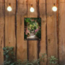 Doorkijk - Tropisch - Bloemen - Natuur tuinposter los doek klein -sfeer1
