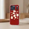 Wijnglazen - Silhouetten - Wit Telefoonhoesje iPhone 17 Pro Max klein -sfeer2