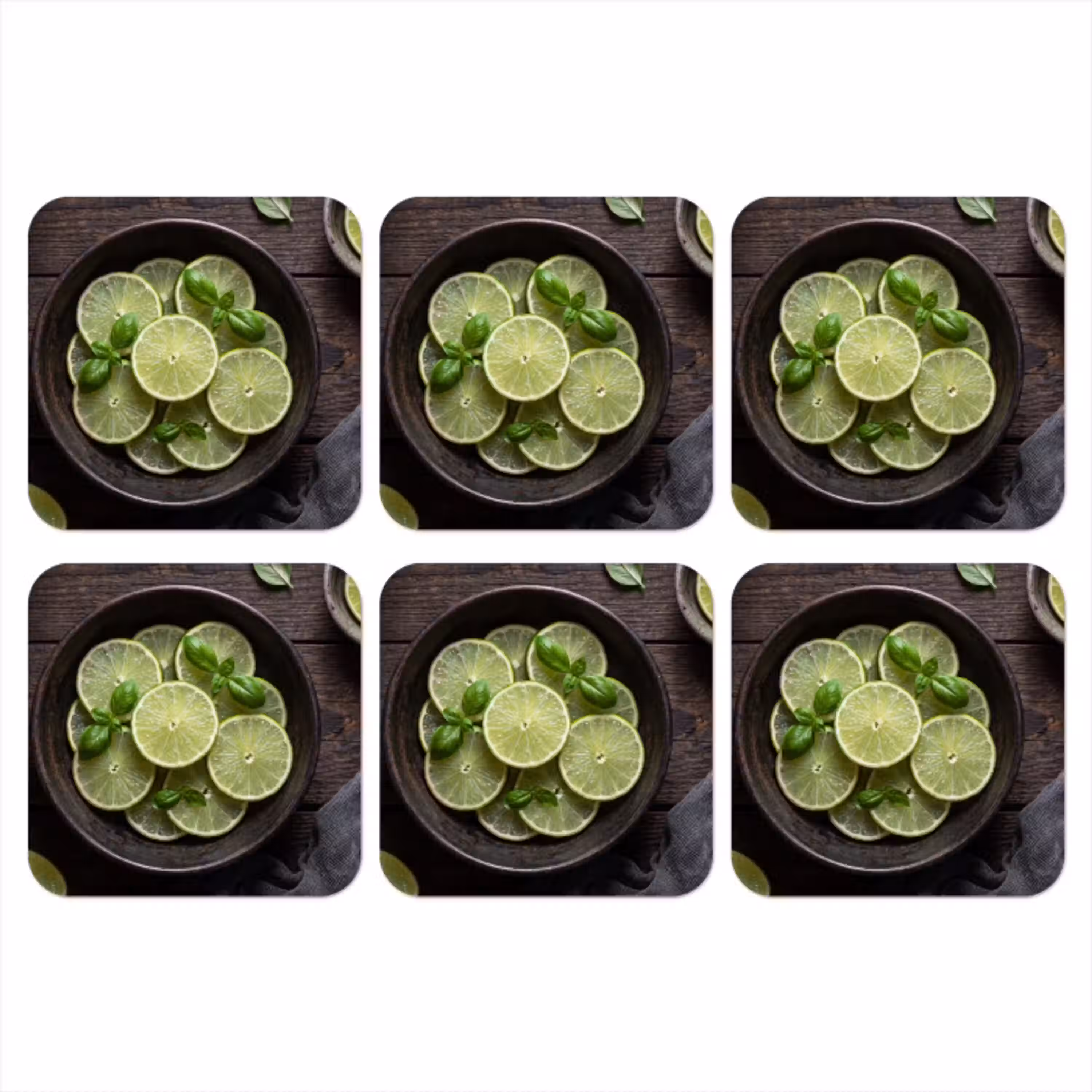 Fruit - Groen - Eten onderzetter kurk middel -3d