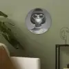 Vrouw - Zwart Wit - Ketting - Zonnebril Akoestische PET Vilt - Rond klein -sfeer2