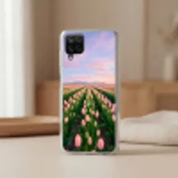 Tulpen - Landschap - Roze Telefoonhoesje Samsung Galaxy A12 klein -sfeer2