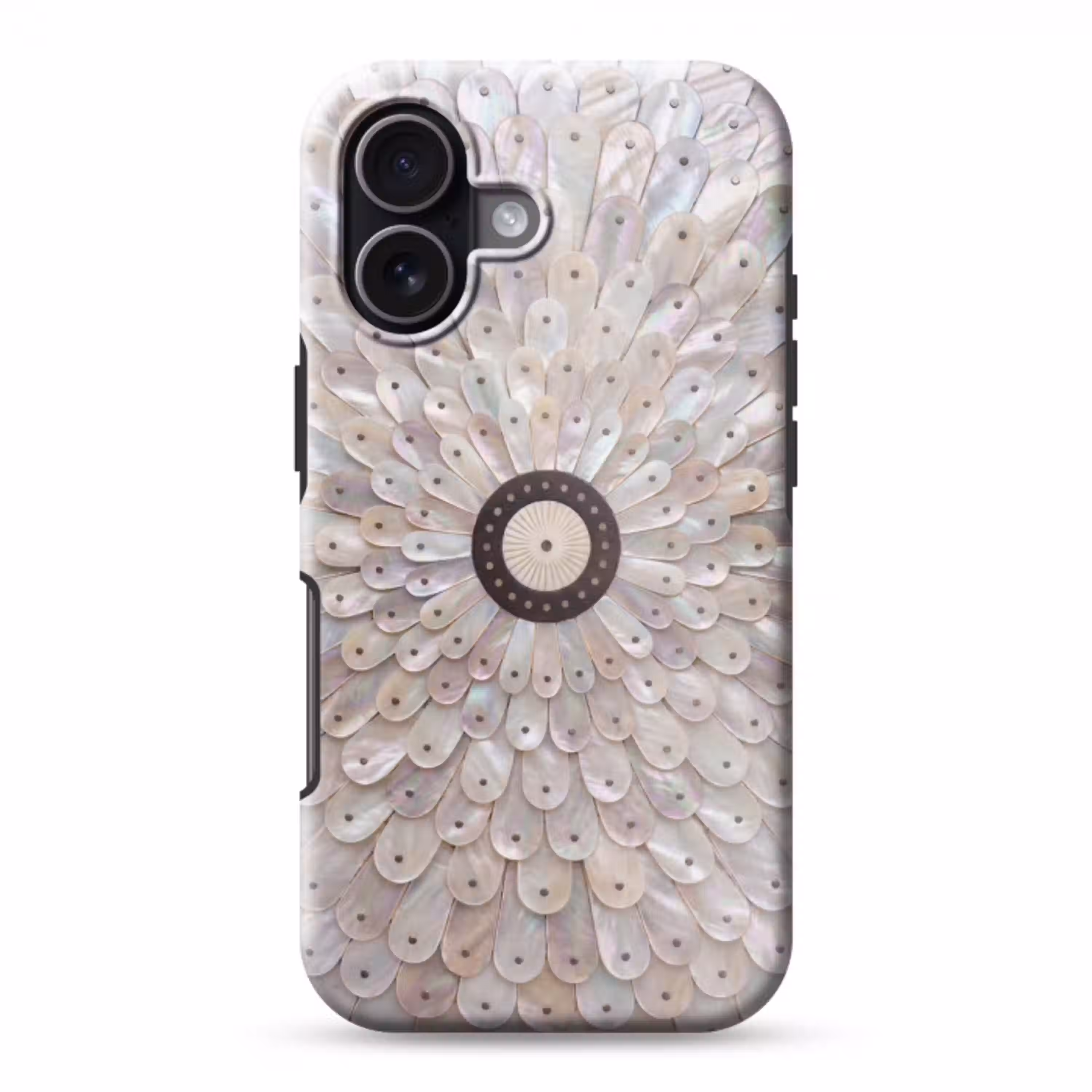 Parelmoer - Patroon - Decoratie - Ambacht - Wit Toughcase MagSafe Apple iPhone 17 klein -3d