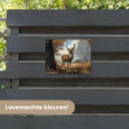 Hert - Herfstkleuren - Boom - Gewei tuinposter los doek klein -sfeer3