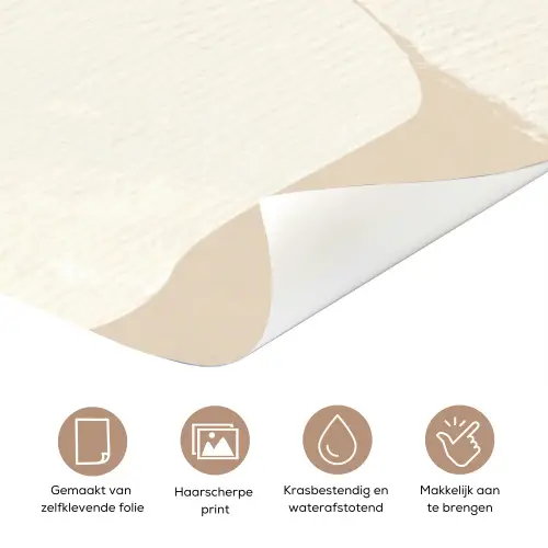Beige - Abstract - Modern deurposter klein -closeup_NL