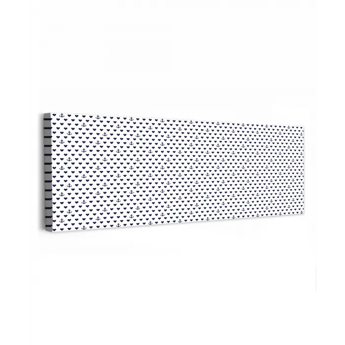 Anker - Hart - Blauw - Wit canvas 2cm klein 828 -z3d