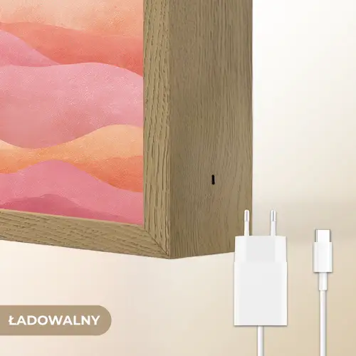 Golven - Kleurrijk - Abstract Light Box met batterij (Wandlamp kind) middel -USP_websiteoplaadbaarNL