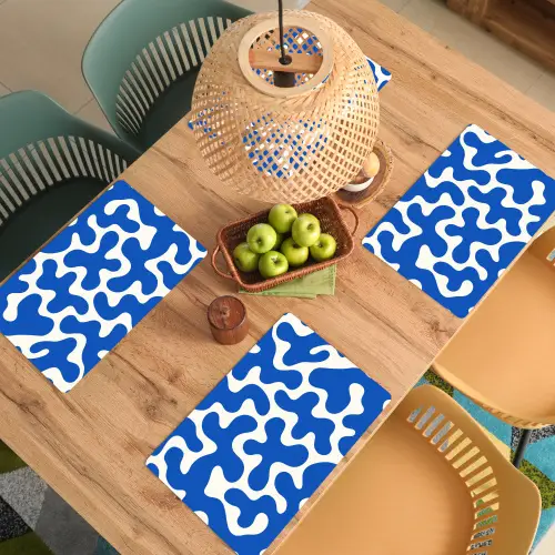 Vormen - Abstract - Blauw - Golven Placemat vinyl groot -zzsfeer5_Kitchenyeah-website