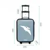 Blauw met Pteranodon dino Kinderkoffer - Zwart klein -productfoto_formaten