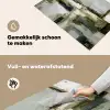 Penseelstreken - Groen - Abstract - Japandi Inductie beschemer met haakjes klein -ky-schoon-nl