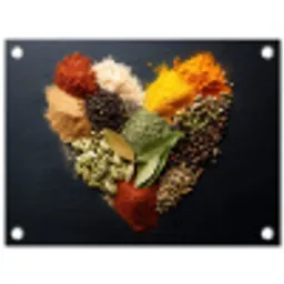 Specerijen - Mix - Hartvorm - Zwart tuinposter los doek klein -3d