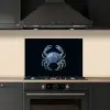 Krab - Delfts blauw - Dieren keuken achterwand spatscherm klein -sfeer1