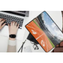 Sintelbaan - Stadion - Sport -Oranje laptophoes neopreen klein -bureau