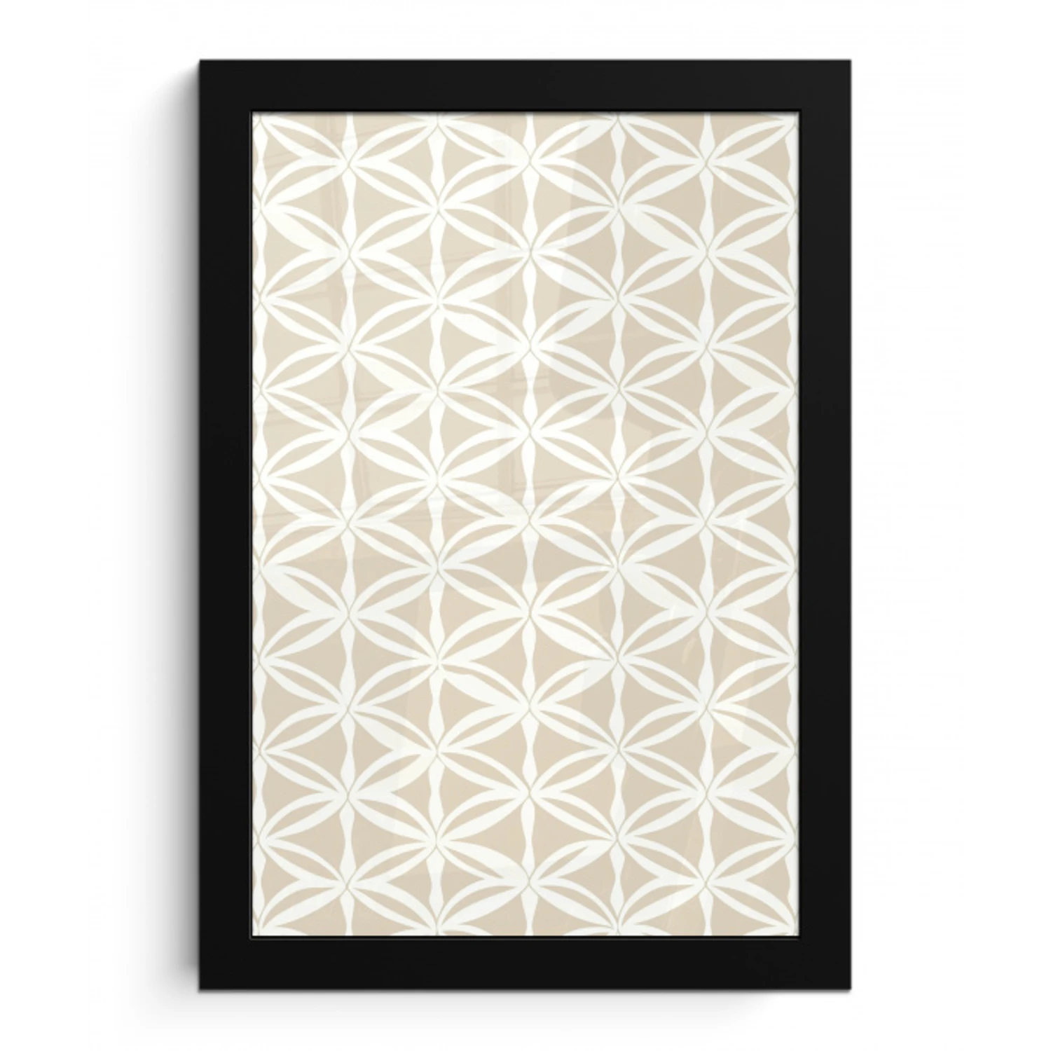 Motief - Modern - Beige fotolijst zwart zonder passe partout klein 224 -3d