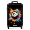 Biljart bal met graffiti NBS - Handbagage koffer - Kinderen Unisex middel -productfoto_recht