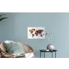 Wereldkaart - Koffie - Marmer Muursticker klein -plant
